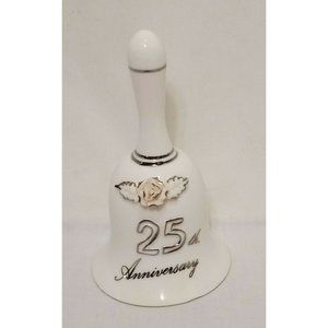 25th Anniversary Rose Bell Vintage 4 1/2" Fine Bone China Treasure Masters